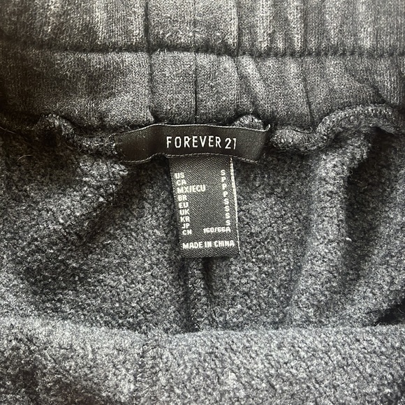 3/$10 Forever 21 Gray Black High Waisted Drawstring Shorts - Picture 5 of 7